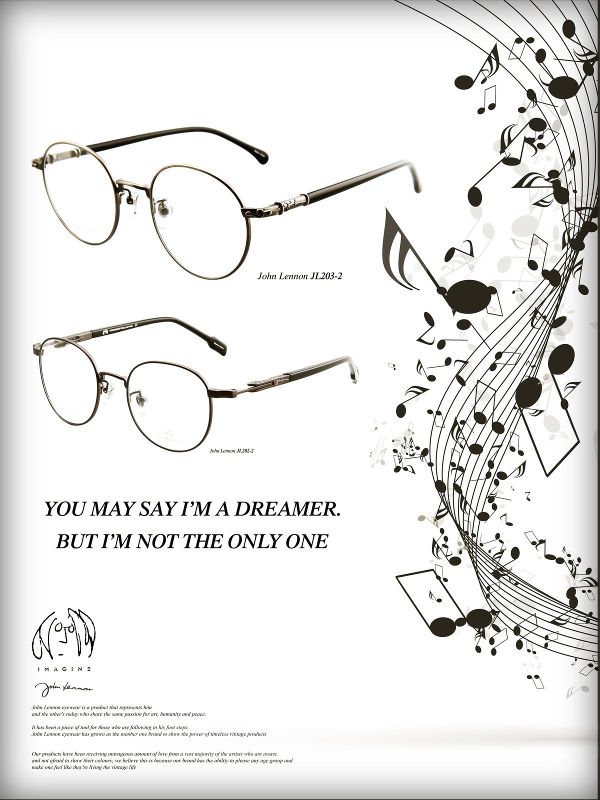 존레논 아이웨어 포스터 — You may say I'm a dreamer